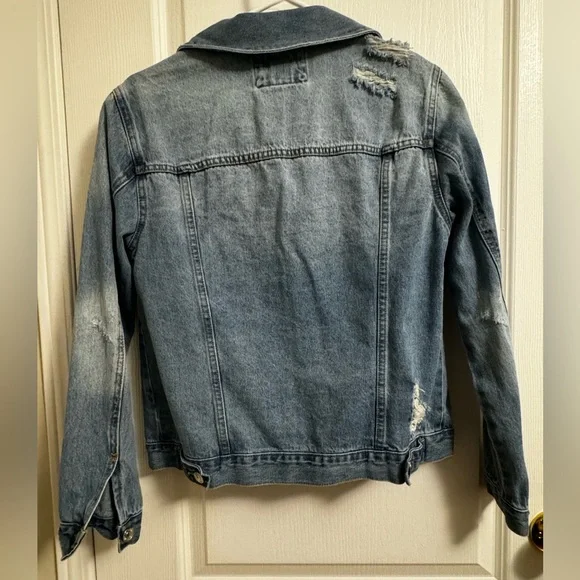 Forever 21 Ripped Jean Jacket - Picture 2 of 3